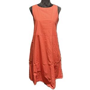 Elegant Coral Sleeveless Dress